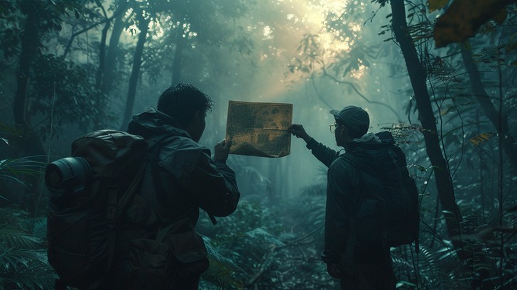 Two Explorers Adventure Free Map Reading Adventure Image - Explorers, Backpacks, Map | Download ...