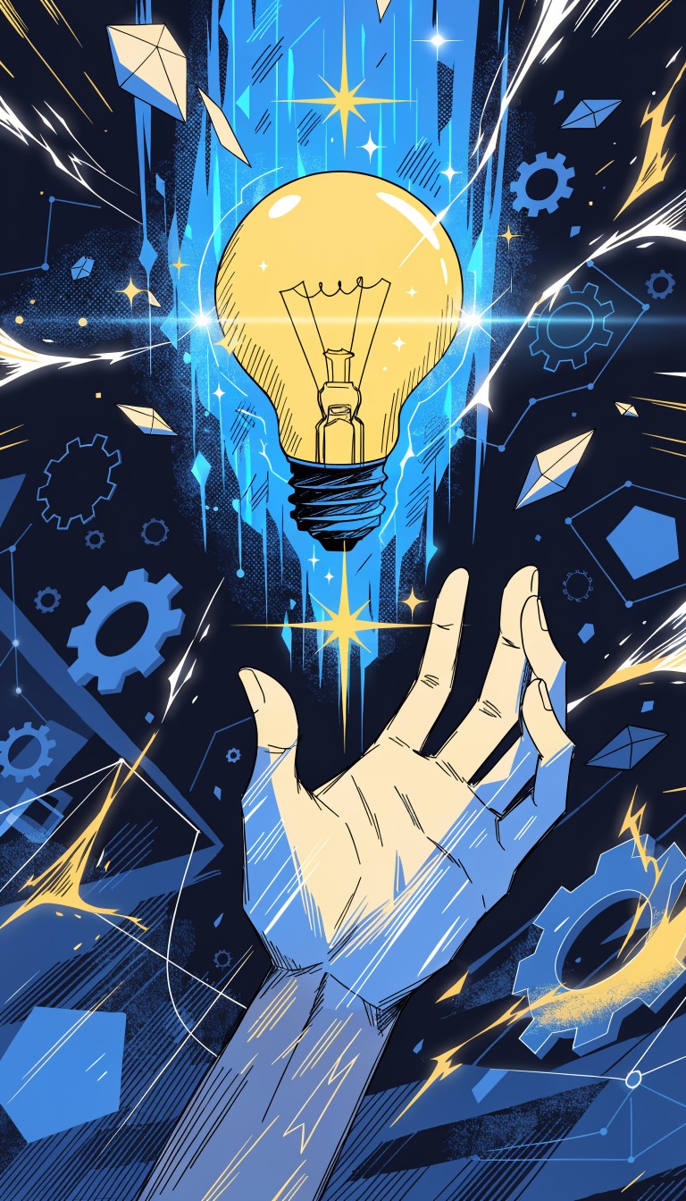 Free Innovation Ignites Brilliance Image - Innovation, Lightbulb, Anime ...