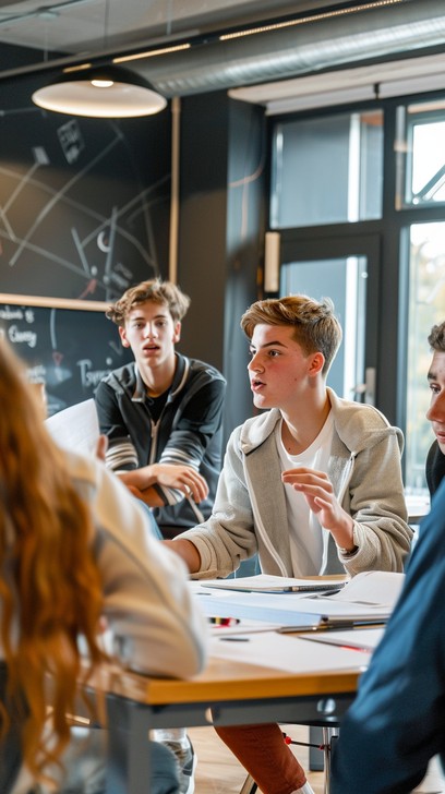 Free Students Discussing Project Image - Students, Classroom ...