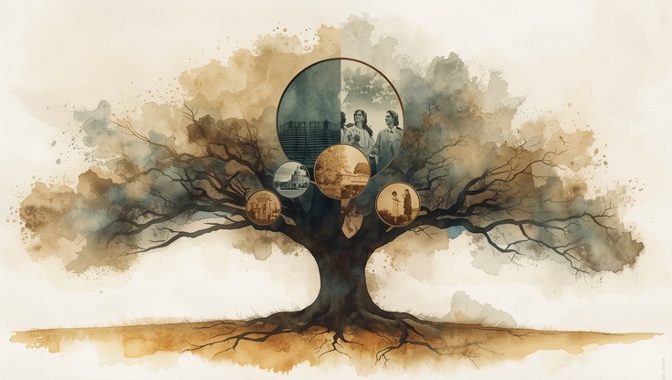Free Tree Time Portal Image - Watercolor, Tree, Oak | Download at StockCake
