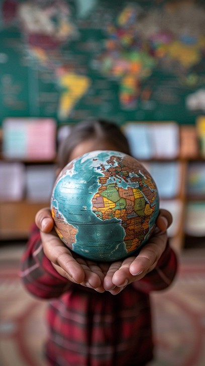 World Portrait Small Free Holding Tiny World Image - Globe, Child, Hands | Download at StockCake