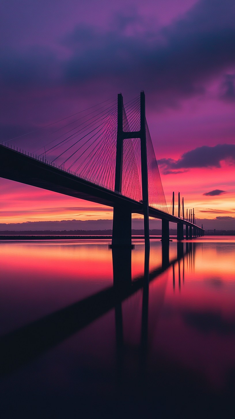 Free Sunset Bridge Reflection Photo - Sunset, Bridge, Reflection ...