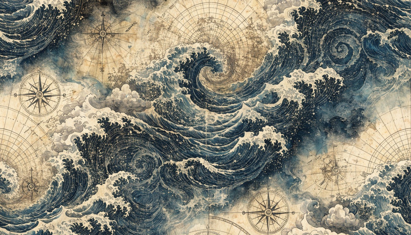 Free Vintage Ocean Map Image - Vintage, Nautical, Ocean | Download at ...