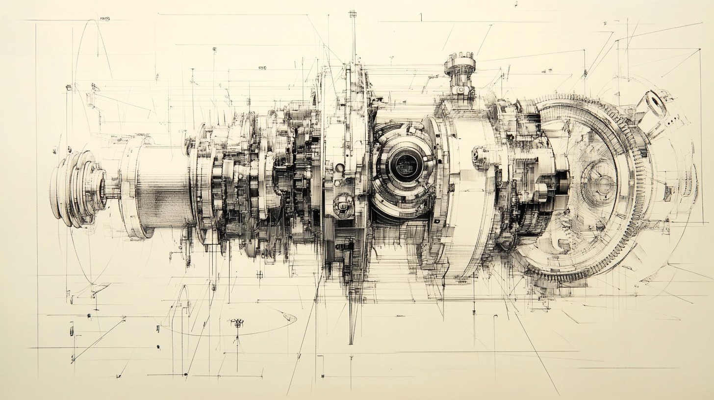 Free Detailed mechanical blueprint Image - Engineering, Technology ...