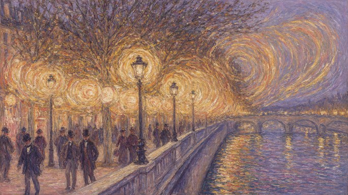 Stone Path Texture Png An impressionist oil painting shows a riverside promenade at twilight ...