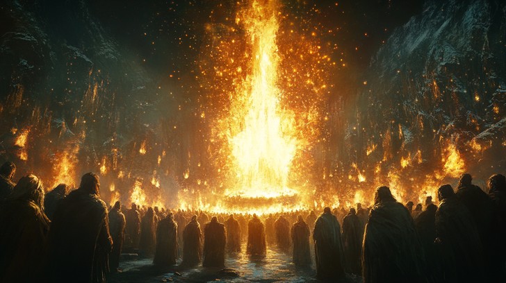 Free Ritual Fire Gathering Image - Fire, Ritual, Cave | Download at ...