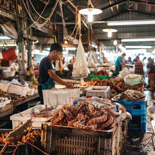 Free Bustling Fish Market Image - Market, Seafood, Vendors | Download ...