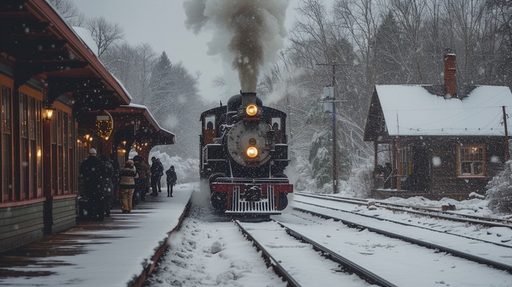 Free Winter Train Journey Image - Winter, Train, Snow | Download at ...