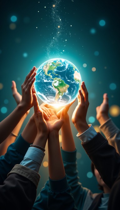 Where We Rise Free Together We Rise Image - Unity, Earth, Hands | Download at StockCake