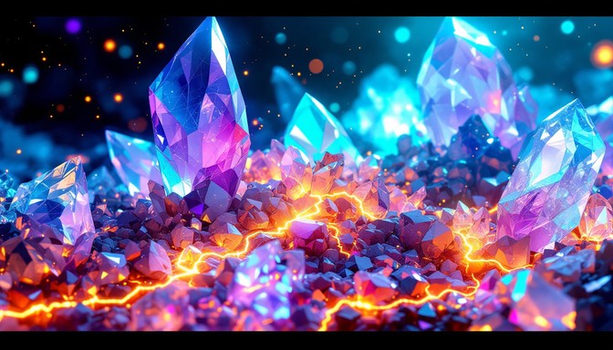 Crystal Network Patterns Free Luminous Crystal Network Image | Download at StockCake