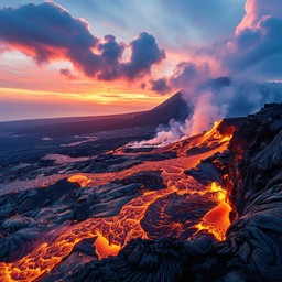 Free Volcanic Sunset Beauty Image - Volcano, Sunset, Lava | Download at ...