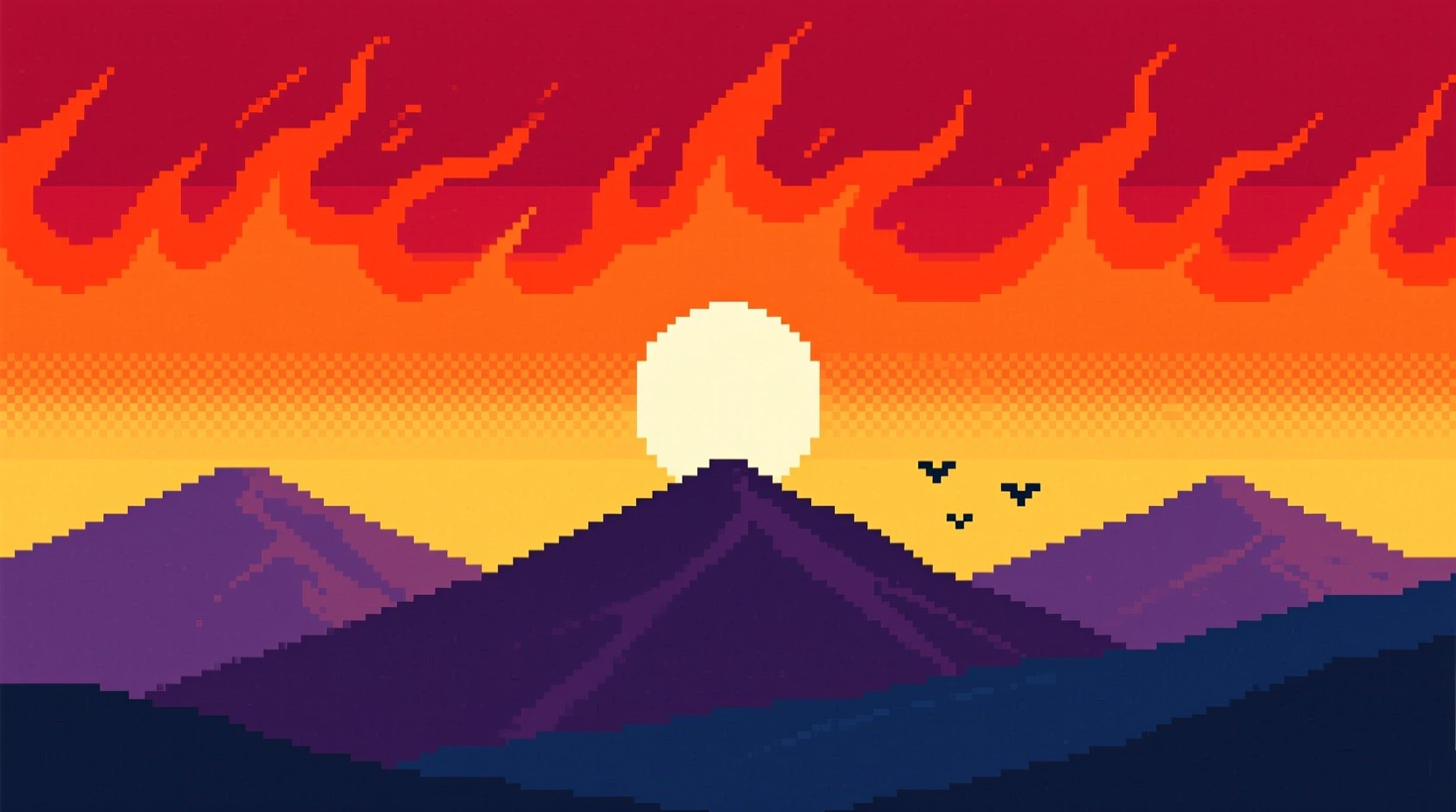 Free Blazing Pixel Sunset Photo - Pixel, Pixelart, Retro | Download at ...