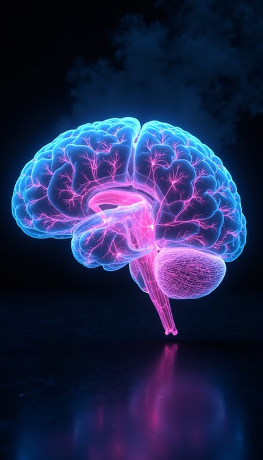 Brain Subtle Overlay Free Cerebral Neon Network Image - Brain, Neon, Neural | Download at ...