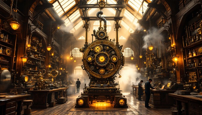 Clockwork Steam Engine Free Victorian Clockwork Workshop Image - Steampunk, Victorian ...