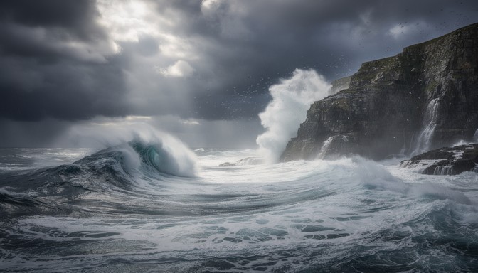 Download Nature's Fury Unleashed Image - Ocean, Storm, Waves | StockCake