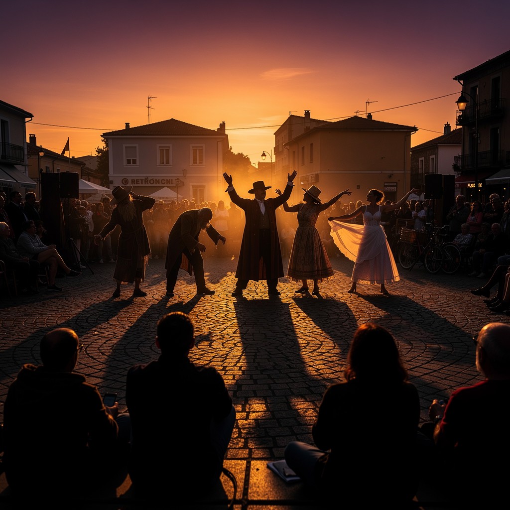 Free Sunset Street Performance Image - Sunset, Silhouette, Theatre ...