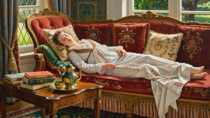 Rest Portrait Free Victorian Rest Portrait Image - Woman, Reclining, Victorian ...