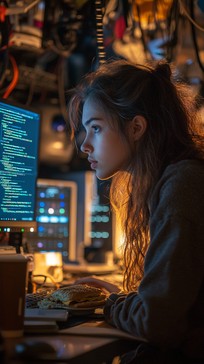 Free Focused Coding Session Image - Coder, Woman, Programming ...