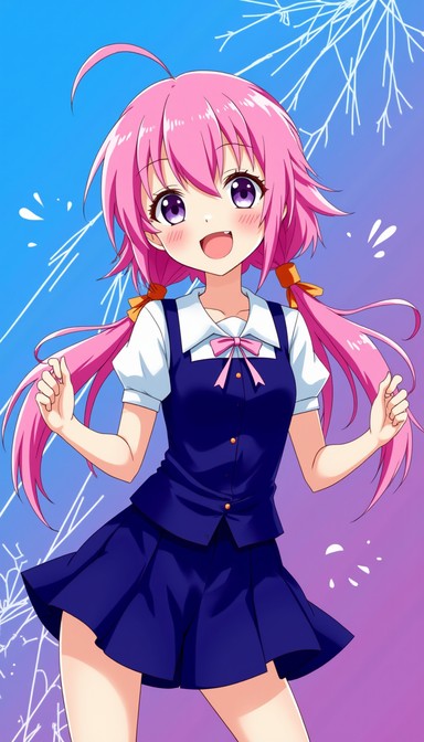 Free Vibrant Anime Girl Image - Anime, Pink, Vibrant | Download at ...