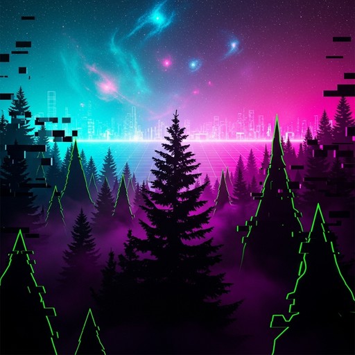 Free Neon Forest Dreamscape Image - Synthwave, Cyberpunk, Forest ...