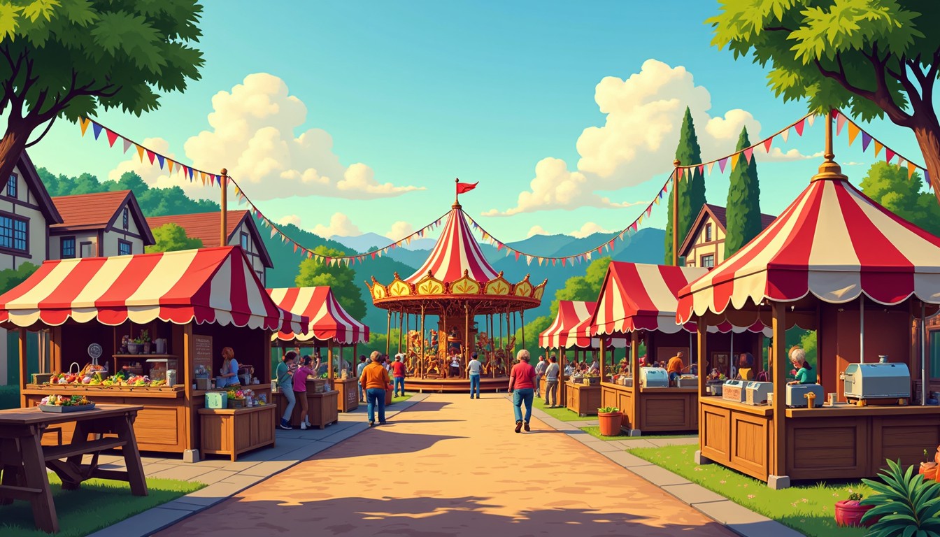 Free Festive Village Fair Image - Fair, Carnival, Village | Download at ...