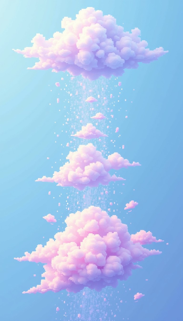 Free Pixel Cloud Transformation Image - Pixels, Clouds, Digital ...