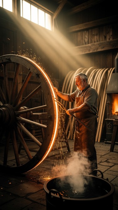 Wheelwright Window Free Wheelwright At Work Image - Wheelwright, Craftsman, Workshop ...