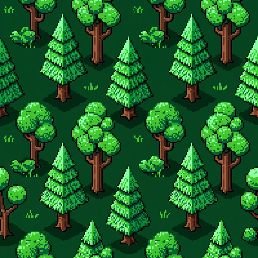 Free Pixelated Isometric Forest Image - Pixel, Isometric, Retro ...