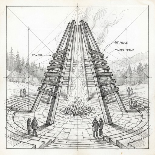 Free Monumental Bonfire Design Image - Architecture, Bonfire, Sketch ...