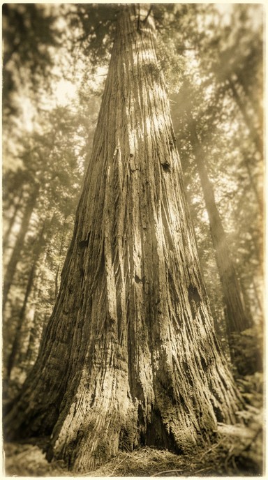 Regency Trees Download Ancient Redwood Majesty Image - Redwood, Vintage, Sepia ...