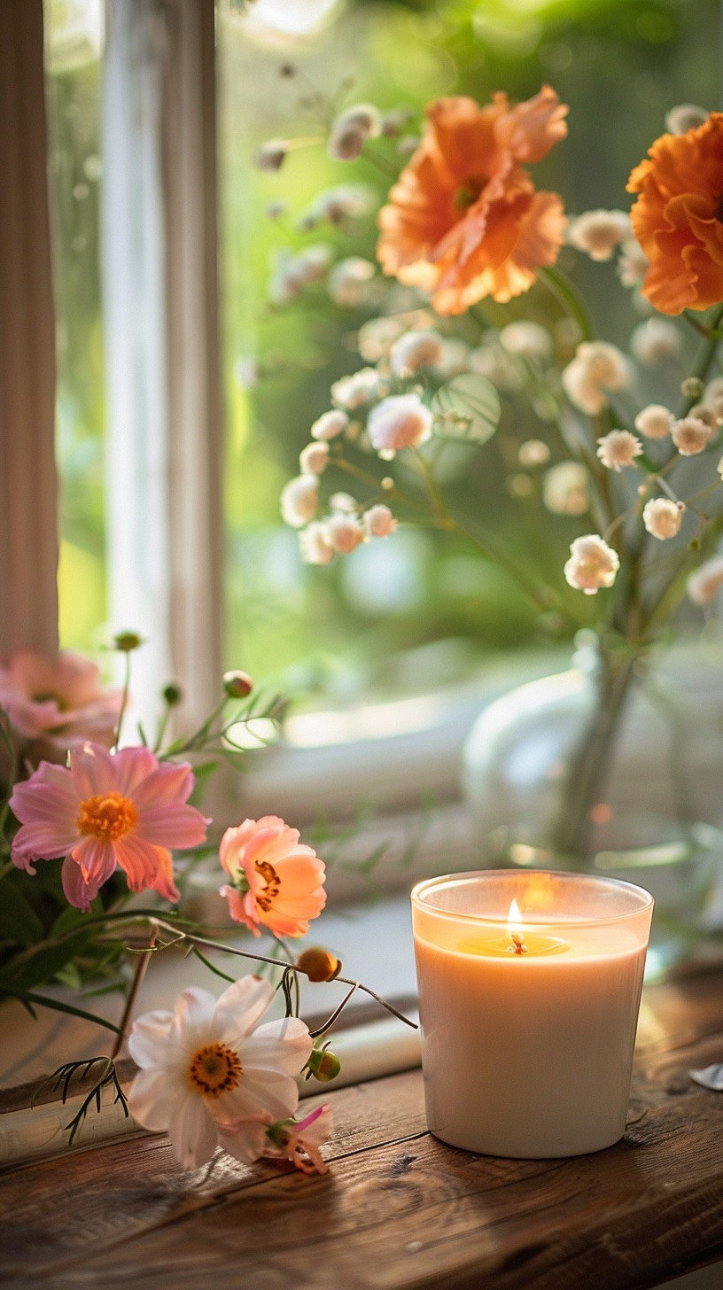 Window Scences Free Cozy Window Scene Image - Flowers, Candle, Window | Download at ...