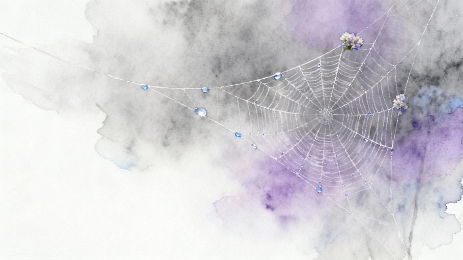Free Delicate Morning Web Image - Watercolor, Cobweb, Spiderweb ...