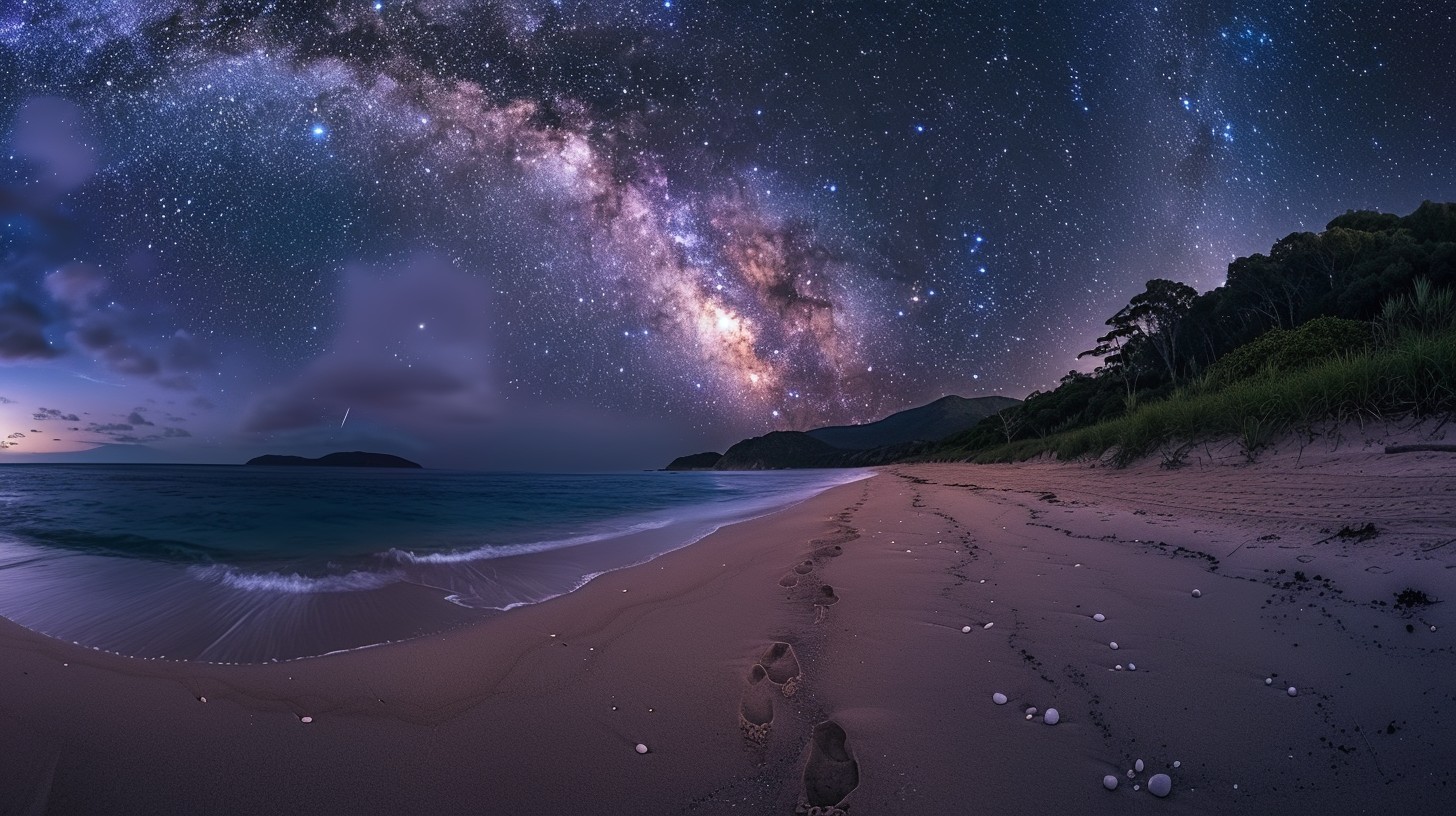 Free Starry Beach Night Image - Stars, Beach, Night | Download at StockCake