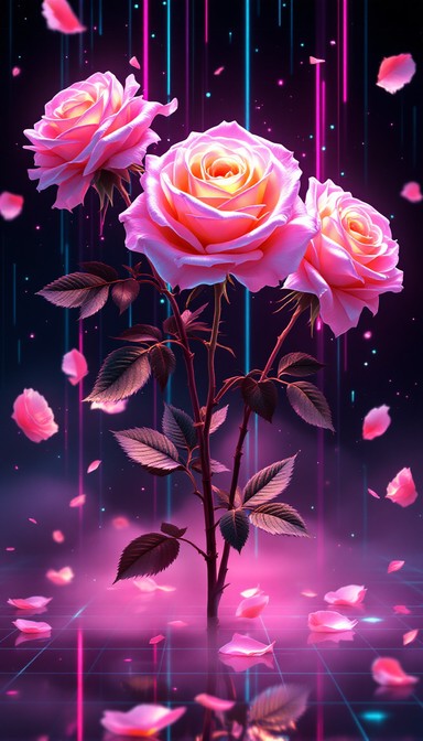 Free Cyberpunk Rose Dreams Image - Cyberpunk, Roses, Holographic ...