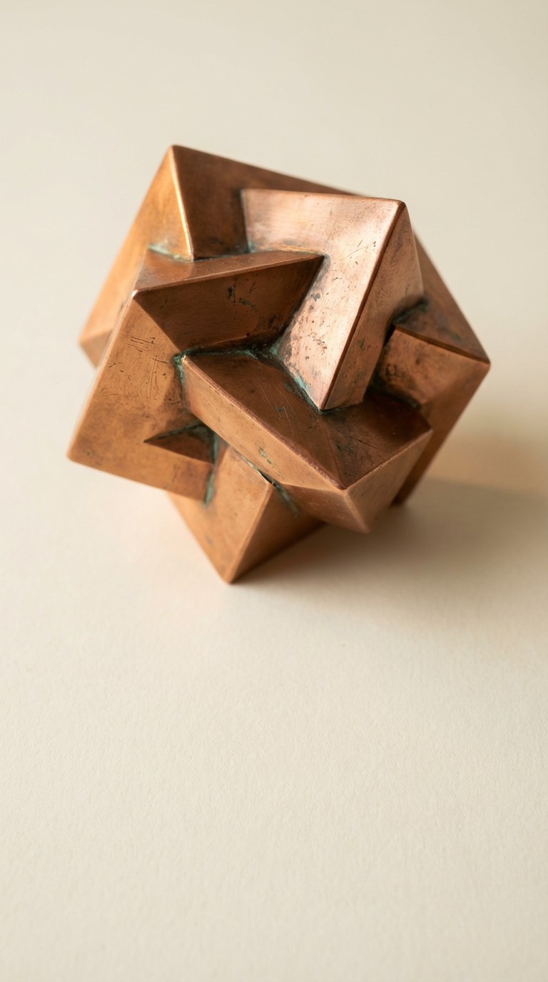 Free Copper Geometric Sculpture Image - Copper, Geometric, Sculpture ...