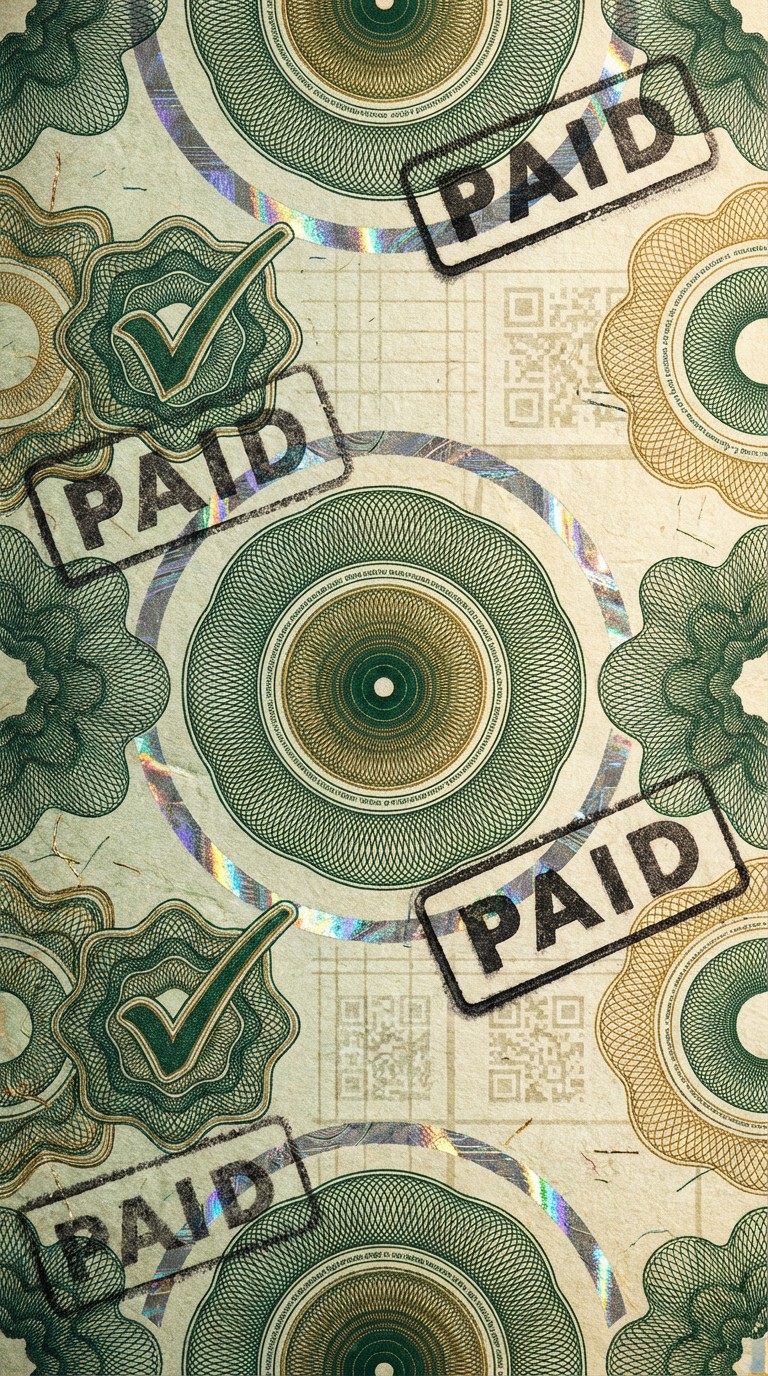 Patterned Payment Free Paid Security Pattern Image - Payment, Paid, Stamp | Download at ...