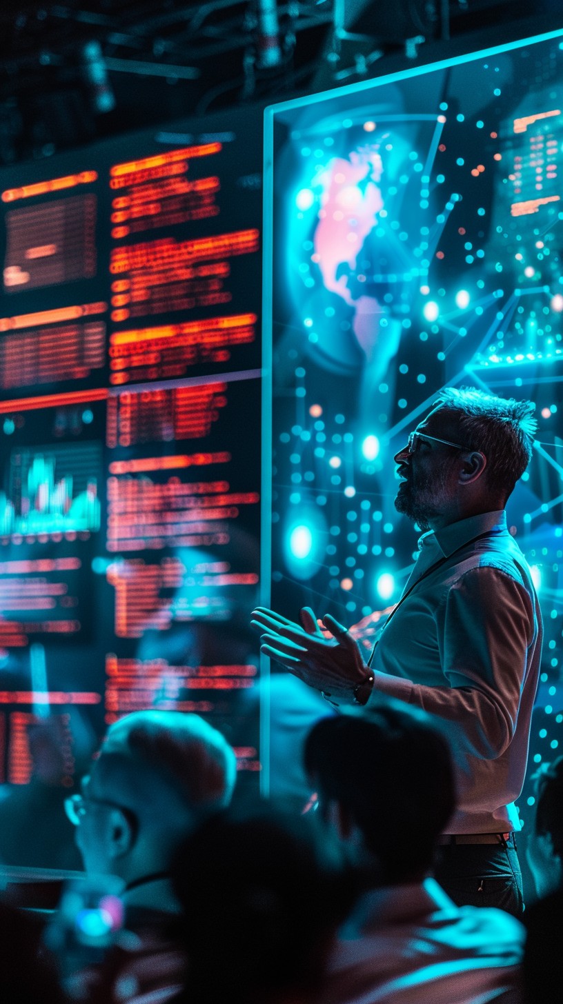 Digital Screen Conference Free Tech Conference Speech Image - Technology, Conference ...