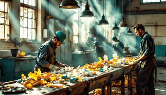 Sorting Scene Free Industrial Sorting Scene Image - Industrial, Factory, Sunbeams ...