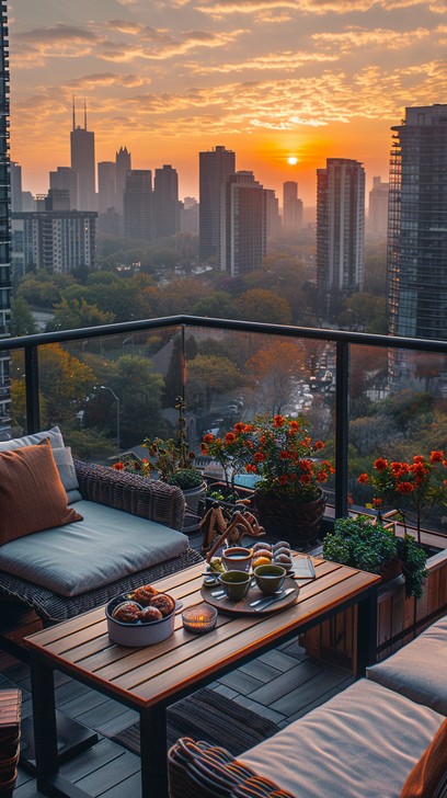 Free Sunrise Breakfast View Image - Sunrise, Breakfast, Cityscape ...