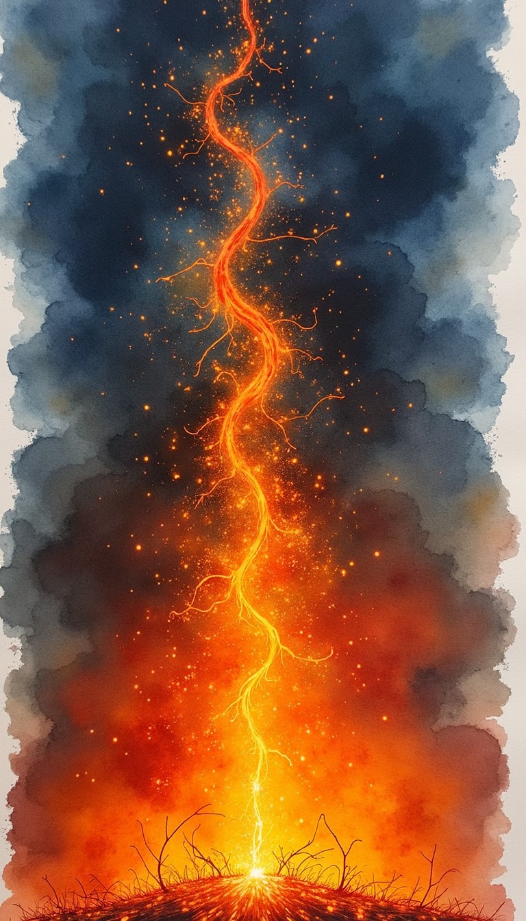 Free Ascending Ember Symphony Image - Watercolor, Embers, Fire ...