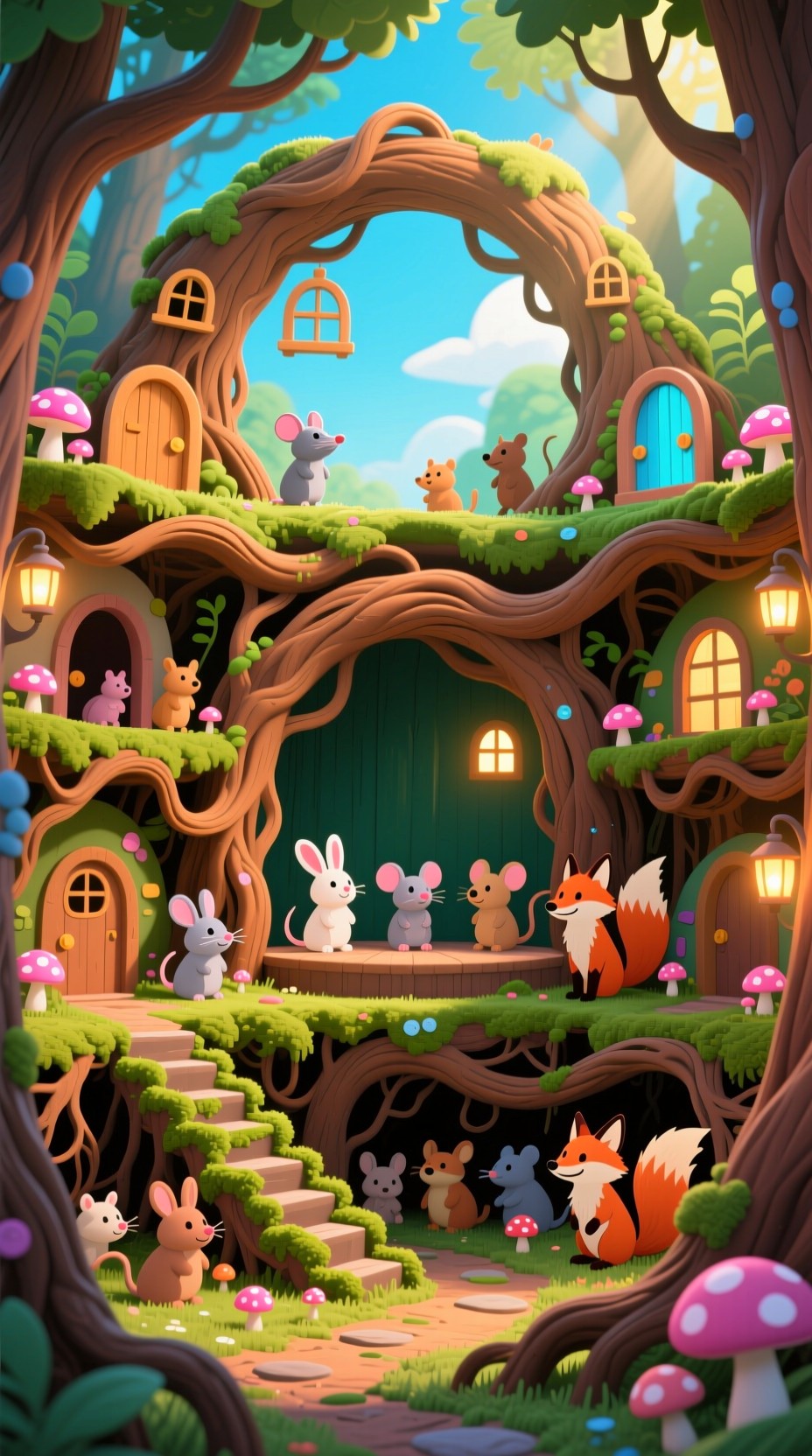 Free Magical Underground Village Photo - Forest, Woodland, Underground ...