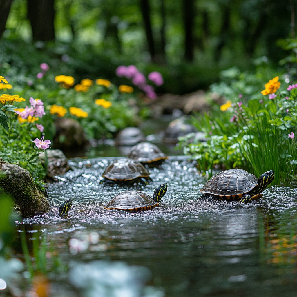 Turtles Riding Stream Free Turtles in Stream Image - Turtles, Stream, Nature | Download at ...