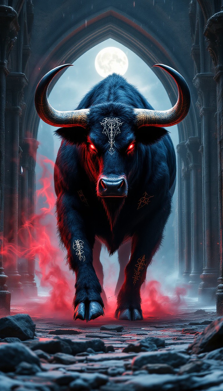 Free Mystical Bull Emerges Image - Bull, Gothic, Cathedral | Download ...