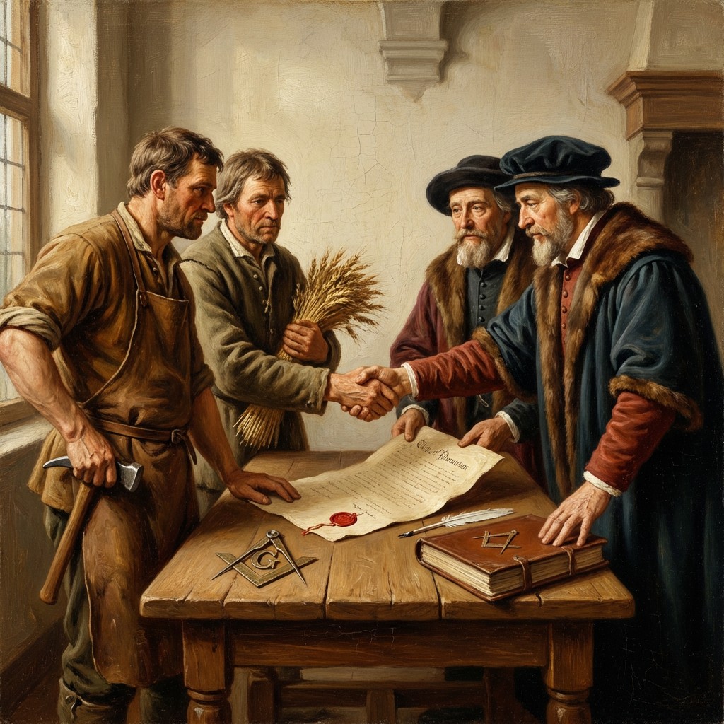 Free Labor Agreement Signing Image - Painting, Oil, Traditional ...