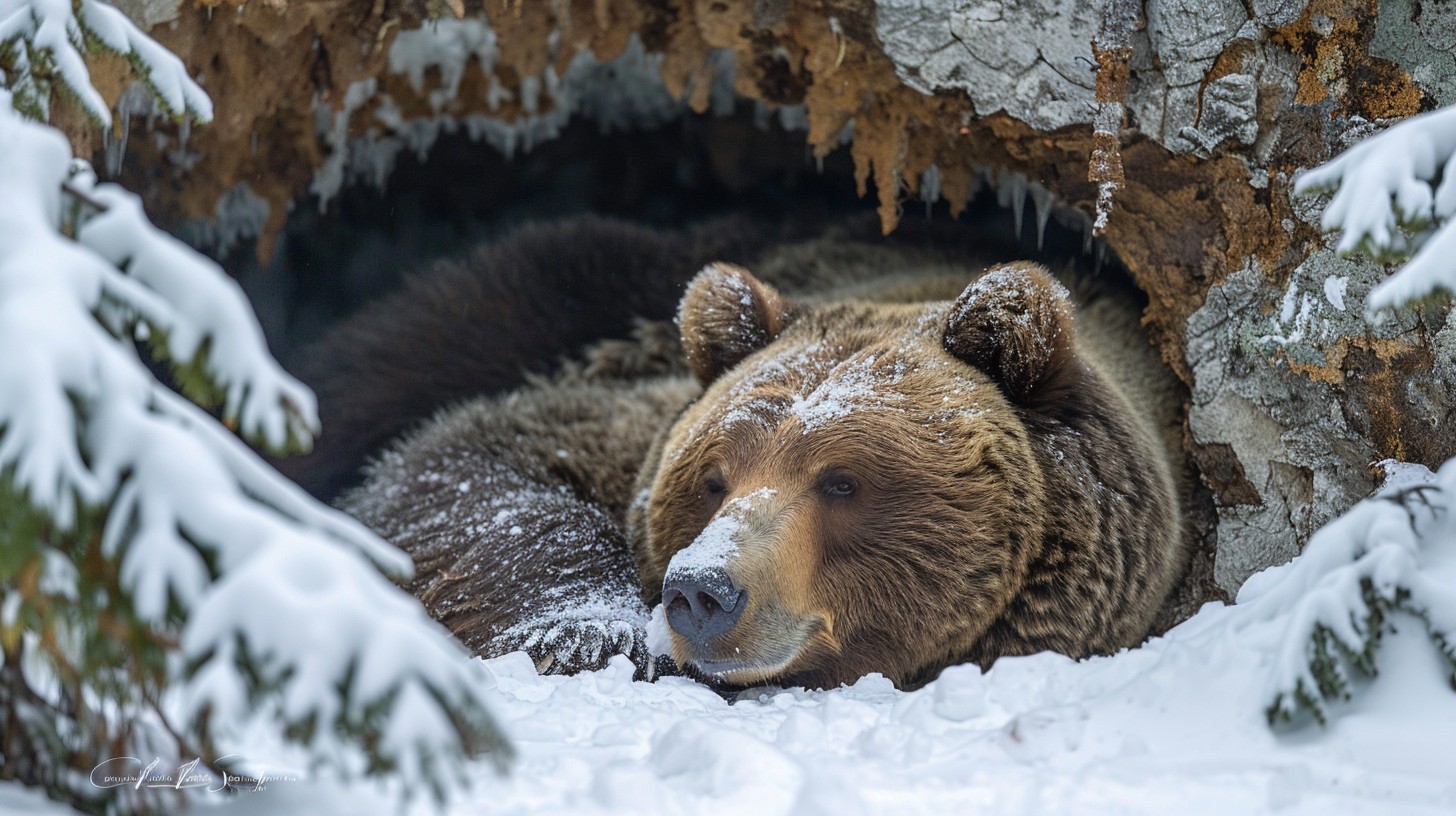 Free Bear Winter Rest Image - Bear, Winter, Snow | Download at StockCake