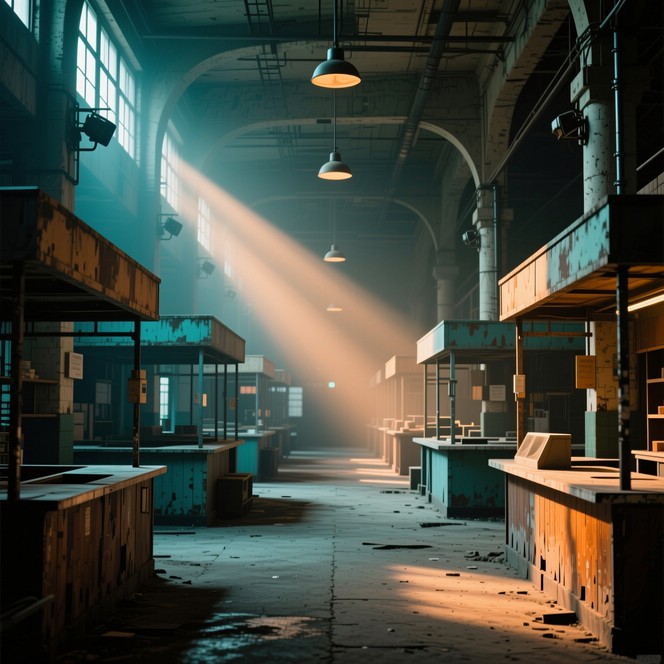 Free Abandoned Market Hall Image - Liminal, Dreamcore, Market ...