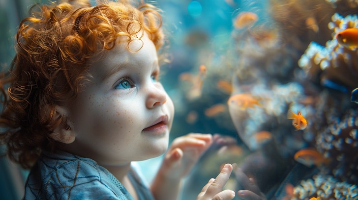 Free Child Observes Fish Image - Child, Aquarium, Curiosity | Download ...