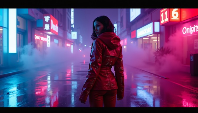 Neon Ai Works Free Neon Rain Walker Image - Cyberpunk, Neon, Futuristic | Download at ...