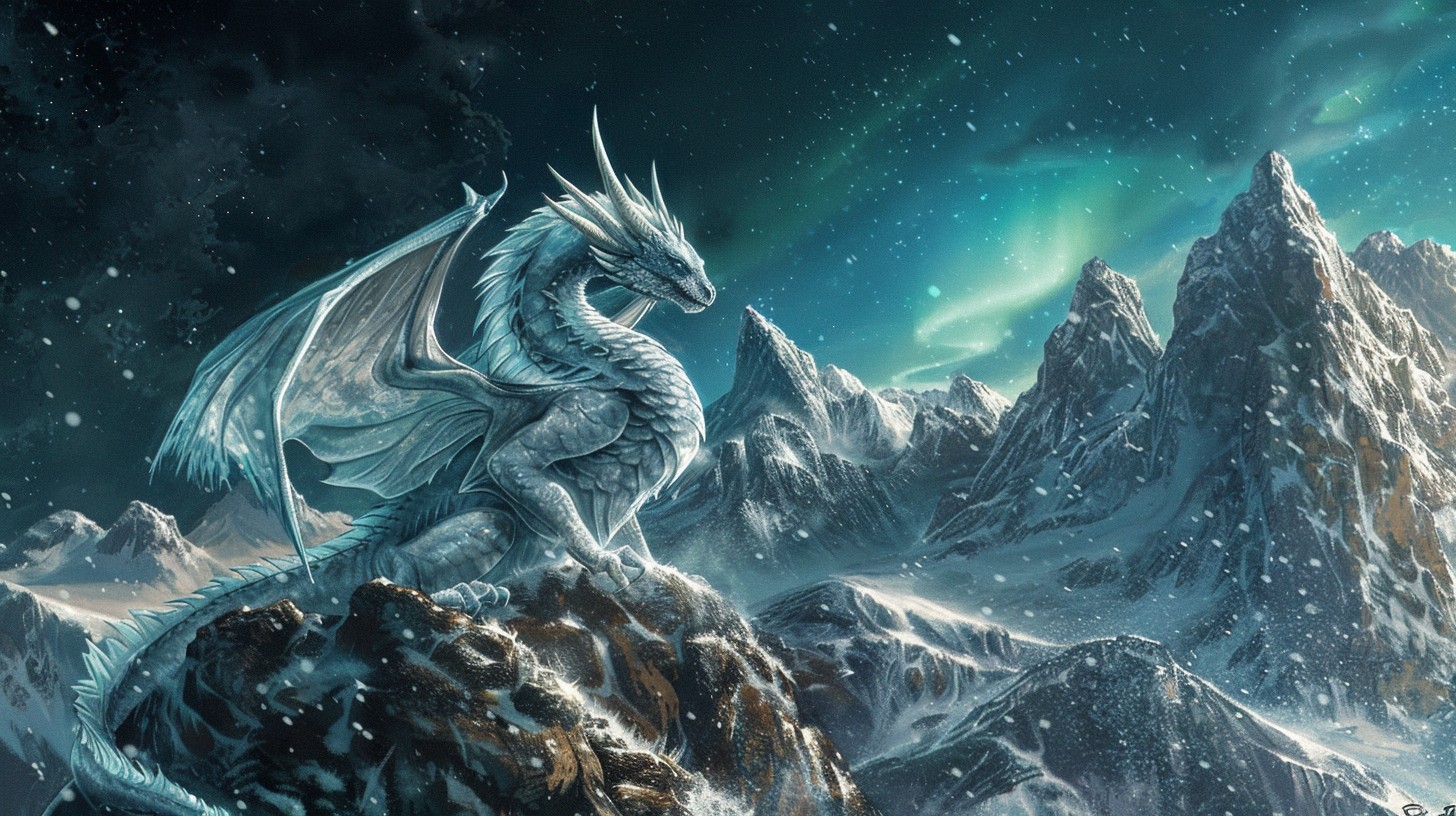 Free Majestic Mountain Dragon Image - Dragon, Mountains, Snow ...