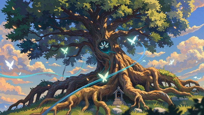 Free Mystical Willow Tree Image - Willow, Tree, Anime | Download at ...